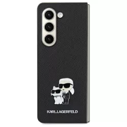   Karl Lagerfeld KLHCSA35SAKCNPK Saffiano Karl&Choupette Pin keménytok Samsung Galaxy A35 - fekete