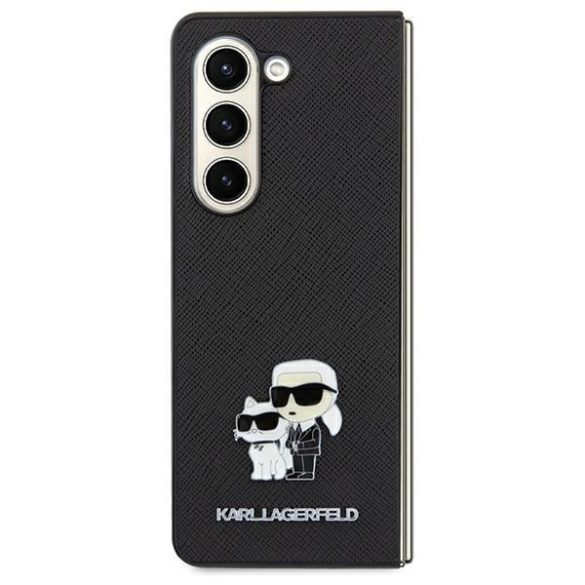 Karl Lagerfeld KLHCSA35SAKCNPK Saffiano Karl&Choupette Pin keménytok Samsung Galaxy A35 - fekete