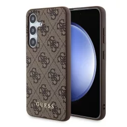   Guess GUOHCSA35G4GFBR 4G Metal Gold Logo keménytok Samsung Galaxy A35 - barna