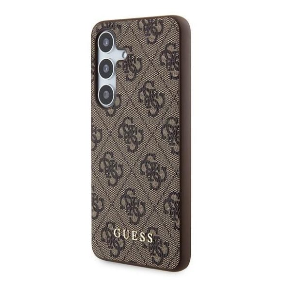 Guess GUOHCSA35G4GFBR 4G Metal Gold Logo keménytok Samsung Galaxy A35 - barna