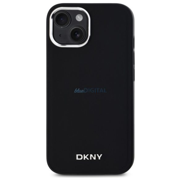 DKNY DKHMP14SPSCMCLK Plain Logo MagSafe-kompatibilis keménytok iPhone 14 - fekete