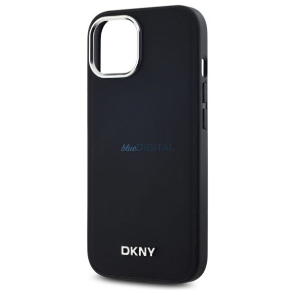 DKNY DKHMP14SPSCMCLK Plain Logo MagSafe-kompatibilis keménytok iPhone 14 - fekete