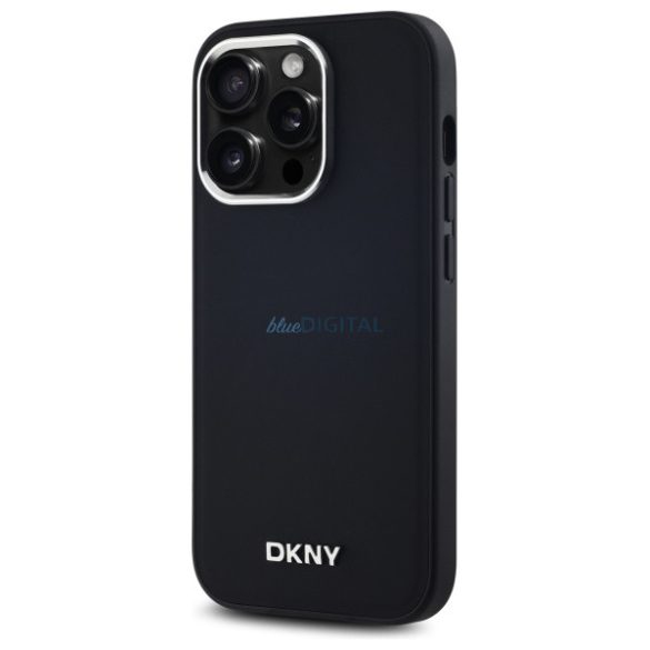 DKNY DKHMP14LPSCMCLK Plain Logo MagSafe-kompatibilis keménytok iPhone 14 Pro - fekete