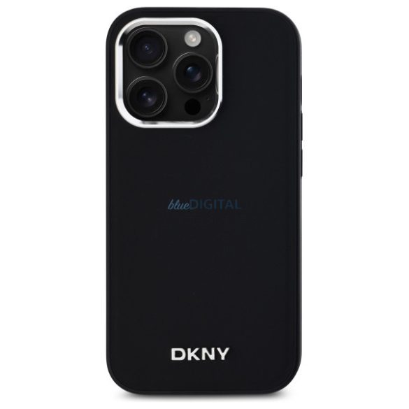 DKNY DKHMP14LPSCMCLK Plain Logo MagSafe-kompatibilis keménytok iPhone 14 Pro - fekete