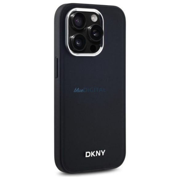 DKNY DKHMP14LPSCMCLK Plain Logo MagSafe-kompatibilis keménytok iPhone 14 Pro - fekete