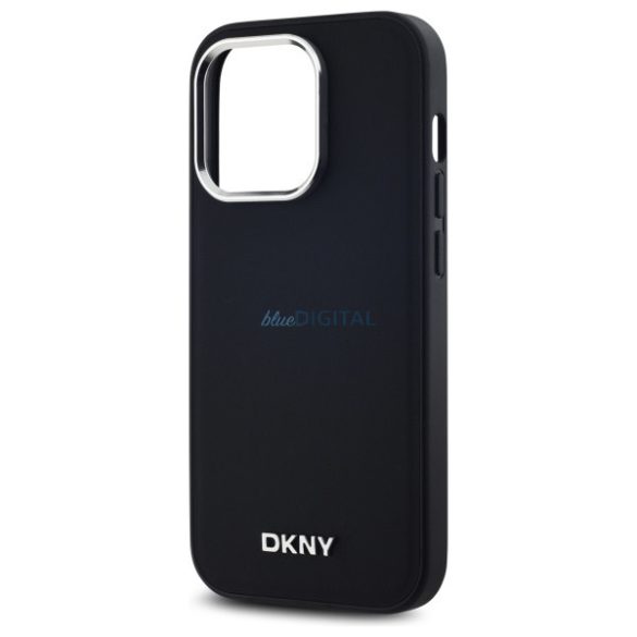 DKNY DKHMP14LPSCMCLK Plain Logo MagSafe-kompatibilis keménytok iPhone 14 Pro - fekete