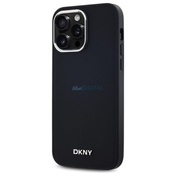 DKNY DKHMP14XPSCMCLK Plain Logo MagSafe-kompatibilis keménytok iPhone 14 Pro Max - fekete