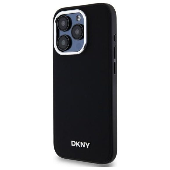 DKNY DKHMP15LPSCMCLK Plain Logo MagSafe keménytok iPhone 15 Pro - fekete