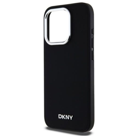 DKNY DKHMP15LPSCMCLK Plain Logo MagSafe keménytok iPhone 15 Pro - fekete