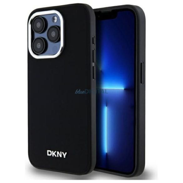 DKNY DKHMP15XPSCMCLK Plain Logo MagSafe keménytok iPhone 15 Pro Max - fekete