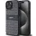 DKNY DKHCP15SPRTHSLK Leather Mono Stripe & Metal Logo tok iPhone 15 - fekete