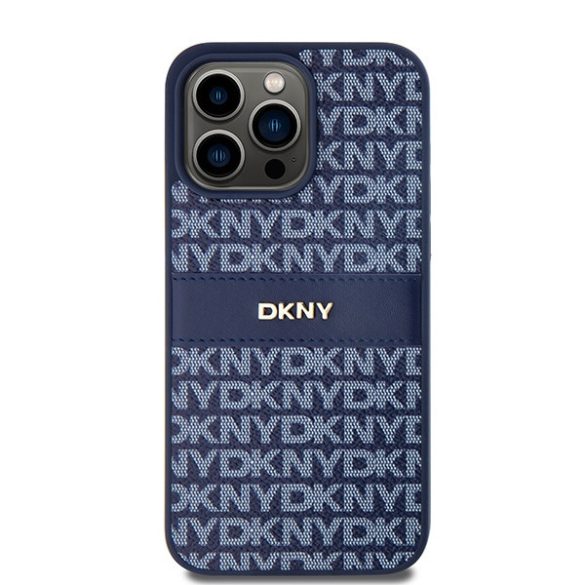 DKNY DKHCP15XPRTHSLB Leather Mono Stripe & Metal Logo tok iPhone 15 Pro Max - kék