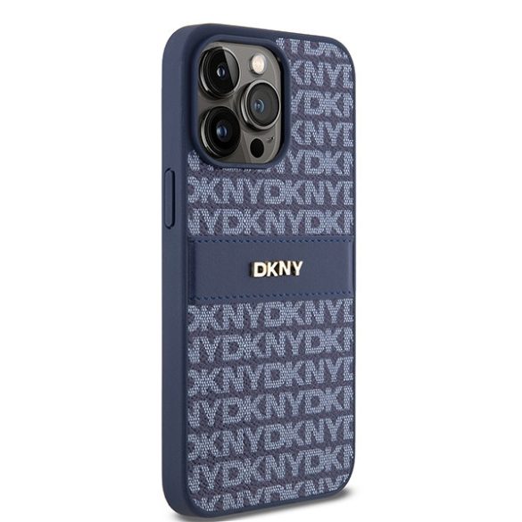 DKNY DKHCP15XPRTHSLB Leather Mono Stripe & Metal Logo tok iPhone 15 Pro Max - kék