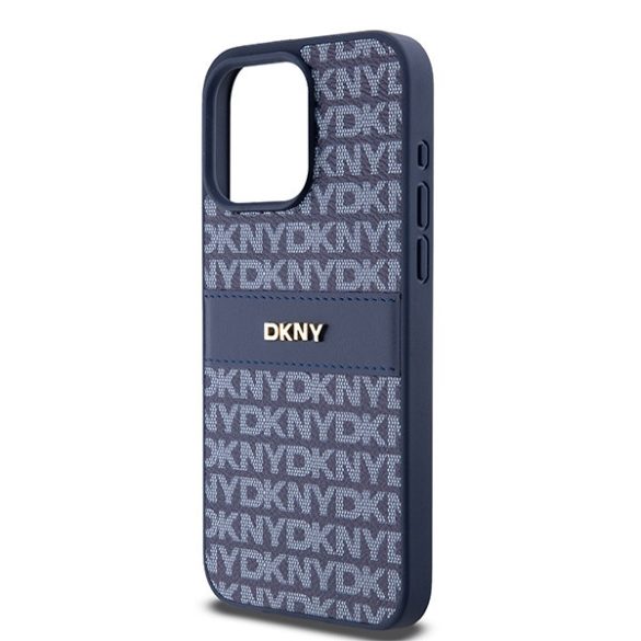 DKNY DKHCP15XPRTHSLB Leather Mono Stripe & Metal Logo tok iPhone 15 Pro Max - kék