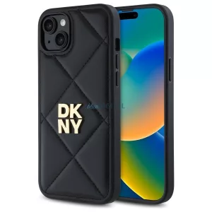 DKNY DKHCP15MPQDSLK Quilted Stack Logo tok iPhone 15 Plus - fekete