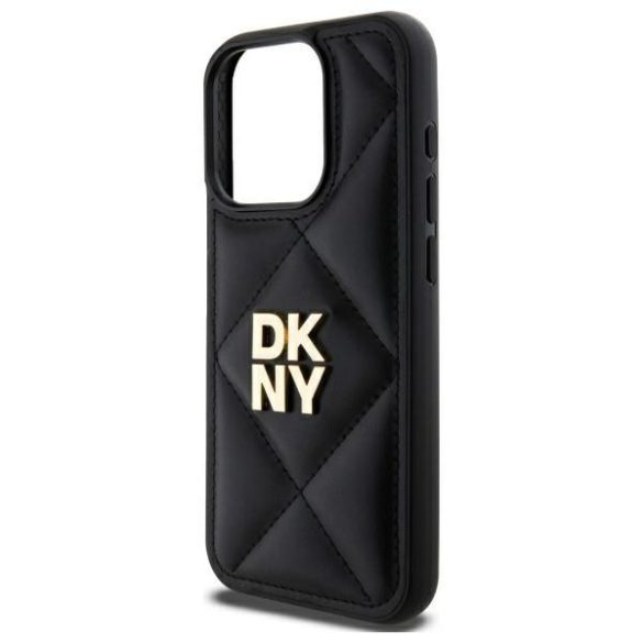 DKNY DKHCP15XPQDSLK Quilted Stack Logo tok iPhone 15 Pro Max - fekete