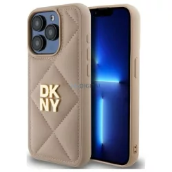   DKNY DKHCP15XPQDSLE Quilted Stack Logo tok iPhone 15 Pro Max - bézs