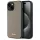 DKNY DKHMP15SPGHLME Grained Metal Logo MagSafe-kompatibilis tok iPhone 15 - bézs