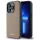 DKNY DKHMP15LPGHLME Grained Metal Logo MagSafe-kompatibilis tok iPhone 15 Pro - bézs