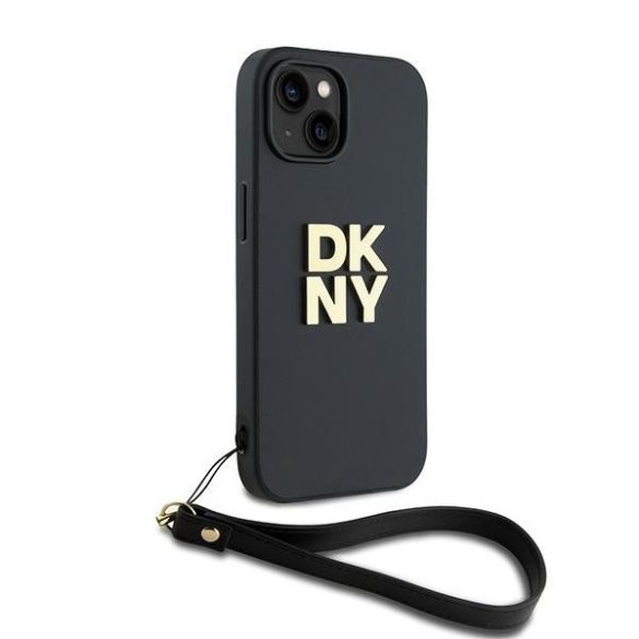 DKNY DKHCP14SPBSWSK Wrist Strap Stock Logo tok iPhone 14 / 15 / 13 - fekete