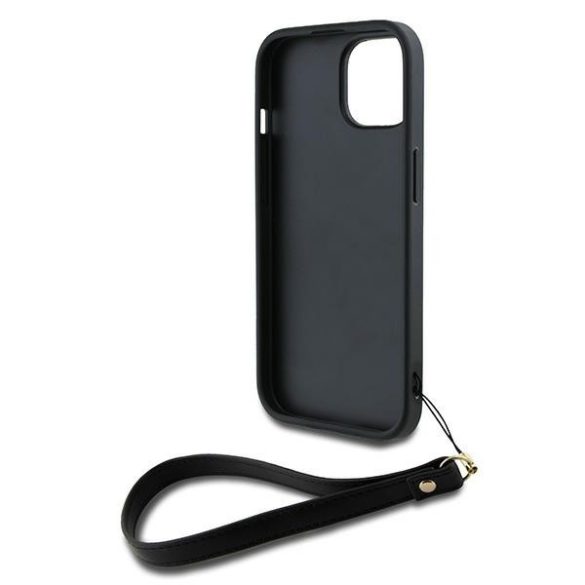 DKNY DKHCP14SPBSWSK Wrist Strap Stock Logo tok iPhone 14 / 15 / 13 - fekete