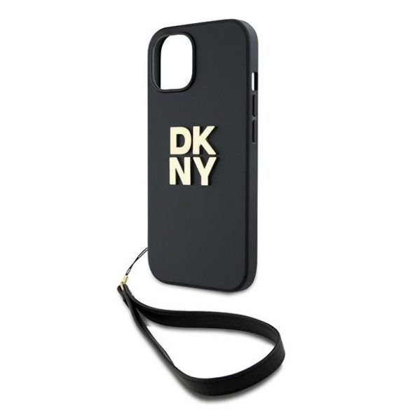 DKNY DKHCP14SPBSWSK Wrist Strap Stock Logo tok iPhone 14 / 15 / 13 - fekete