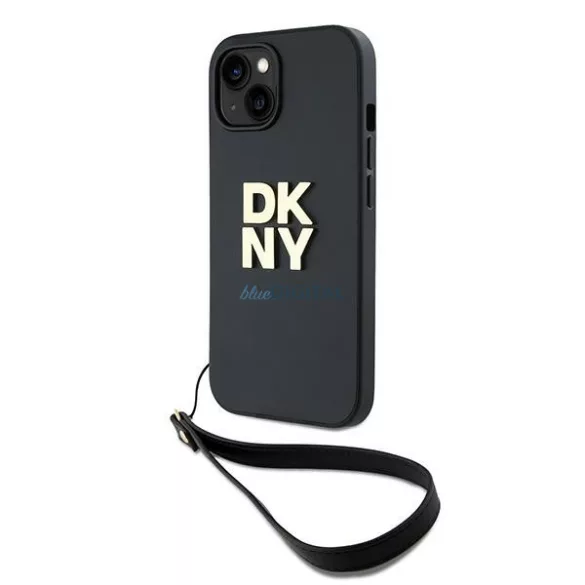 DKNY DKHCP15SPBSWSK Wrist Strap Stock Logo tok iPhone 15 - fekete