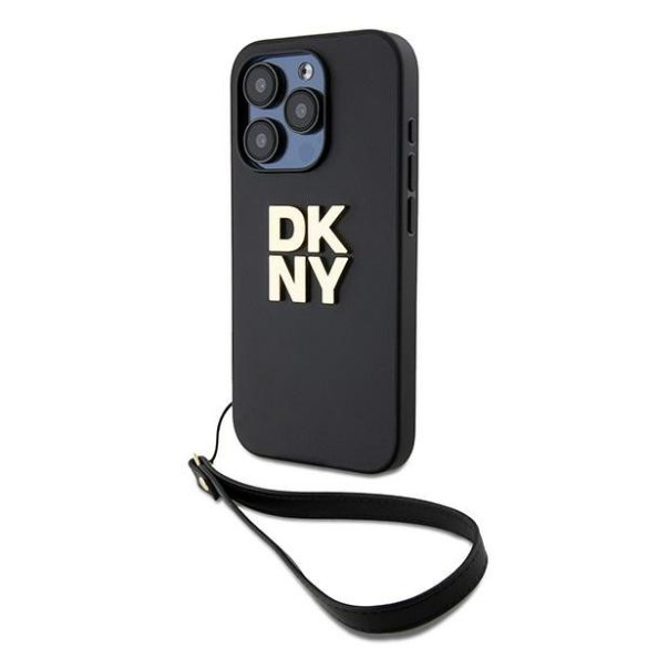 DKNY DKHCP15LPBSWSK Wrist Strap Stock Logo tok iPhone 15 Pro - fekete