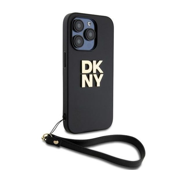 DKNY DKHCP15LPBSWSK Wrist Strap Stock Logo tok iPhone 15 Pro - fekete