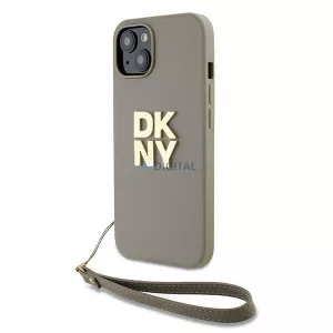 DKNY DKHCP15SPBSWSE Wrist Strap Stock Logo tok iPhone 15 - bézs
