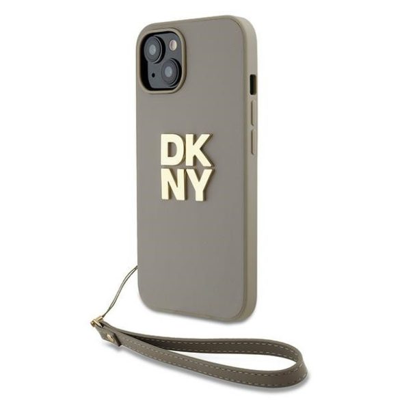 DKNY DKHCP15SPBSWSE Wrist Strap Stock Logo tok iPhone 15 / 14 / 13 - bézs