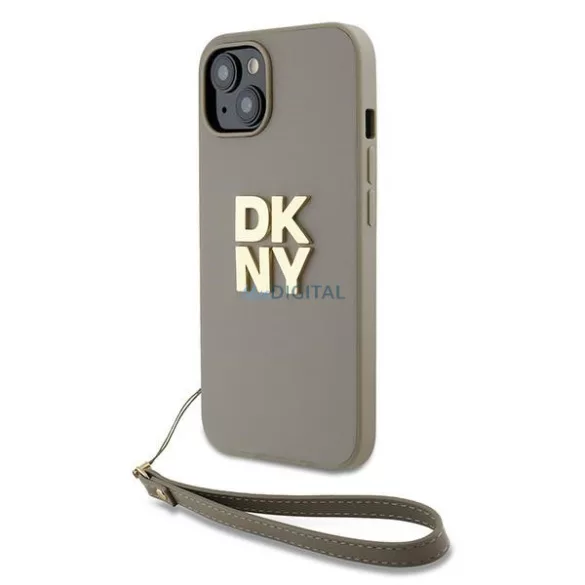 DKNY DKHCP15SPBSWSE Wrist Strap Stock Logo tok iPhone 15 - bézs