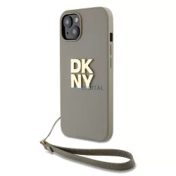   DKNY DKHCP15MPBSWSE Wrist Strap Stock Logo tok iPhone 15 Plus - bézs