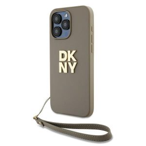 DKNY DKHCP15LPBSWSE Wrist Strap Stock Logo tok iPhone 15 Pro - bézs