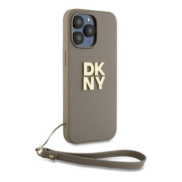 DKNY DKHCP15LPBSWSE Wrist Strap Stock Logo tok iPhone 15 Pro - bézs