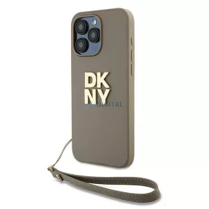 DKNY DKHCP15XPBSWSE Wrist Strap Stock Logo tok iPhone 15 Pro Max - bézs