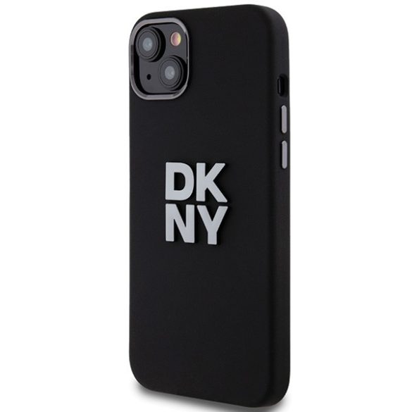 DKNY DKHCP15SSMCBSK Liquid Silicone Metal Logo tok iPhone 15 / 14 / 13 - fekete