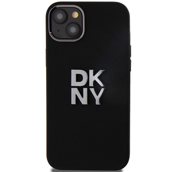 DKNY DKHCP15SSMCBSK Liquid Silicone Metal Logo tok iPhone 15 / 14 / 13 - fekete