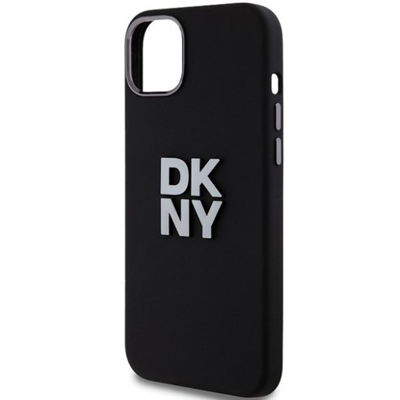 DKNY DKHCP15SSMCBSK Liquid Silicone Metal Logo tok iPhone 15 / 14 / 13 - fekete