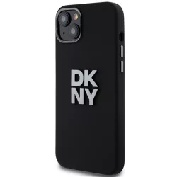   DKNY DKHCP15MSMCBSK Liquid Silicone Metal Logo tok iPhone 15 Plus - fekete