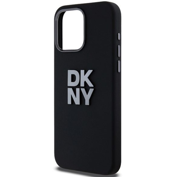 DKNY DKHCP15LSMCBSK Liquid Silicone Metal Logo tok iPhone 15 Pro - fekete