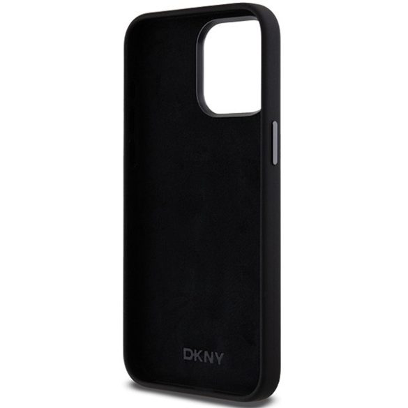 DKNY DKHCP15LSMCBSK Liquid Silicone Metal Logo tok iPhone 15 Pro - fekete