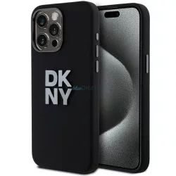   DKNY DKHCP15XSMCBSK Liquid Silicone Metal Logo tok iPhone 15 Pro Max - fekete
