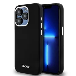   DKNY DKHMP14LSMCHLK Liquid Silicone Small Metal Logo MagSafe-kompatibilis tok iPhone 14 Pro - fekete