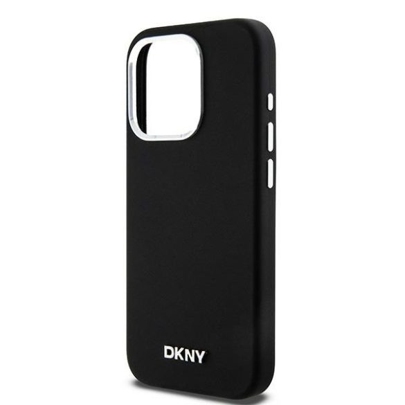 DKNY DKHMP14LSMCHLK Liquid Silicone Small Metal Logo MagSafe-kompatibilis tok iPhone 14 Pro - fekete