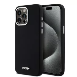   DKNY DKHMP14XSMCHLK Liquid Silicone Small Metal Logo MagSafe-kompatibilis tok iPhone 14 Pro Max - fekete