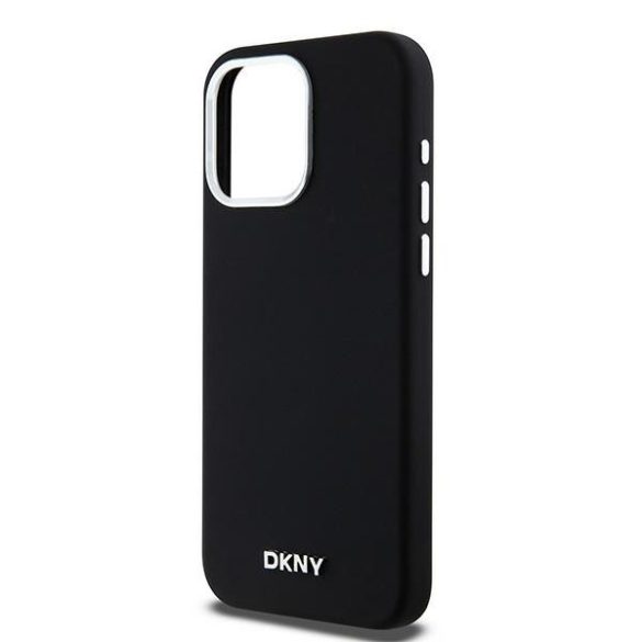 DKNY DKHMP14XSMCHLK Liquid Silicone Small Metal Logo MagSafe-kompatibilis tok iPhone 14 Pro Max - fekete