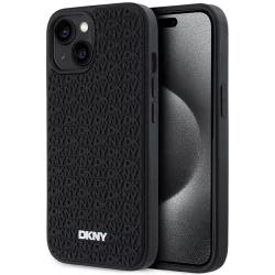   DKNY DKHCP15S3DRPWK 3D Rubber Repeat Pattern tok iPhone 15 - fekete