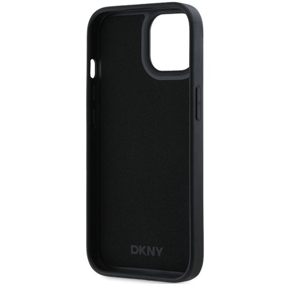 DKNY DKHCP15S3DRPWK 3D Rubber Repeat Pattern tok iPhone 15/14/13 - fekete