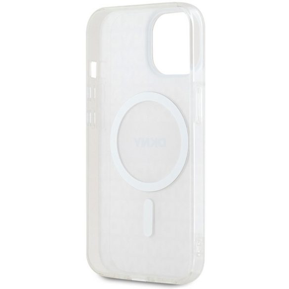 DKNY DKHMP14SHRHSEP IML Mono & Stripe MagSafe-kompatibilis tok iPhone 14 / 15 / 13 - rózsaszín